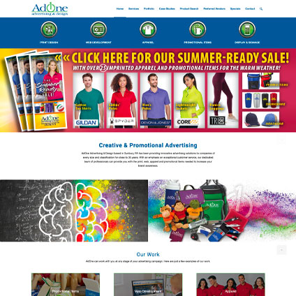 adone advertising & design homepage thumbnail